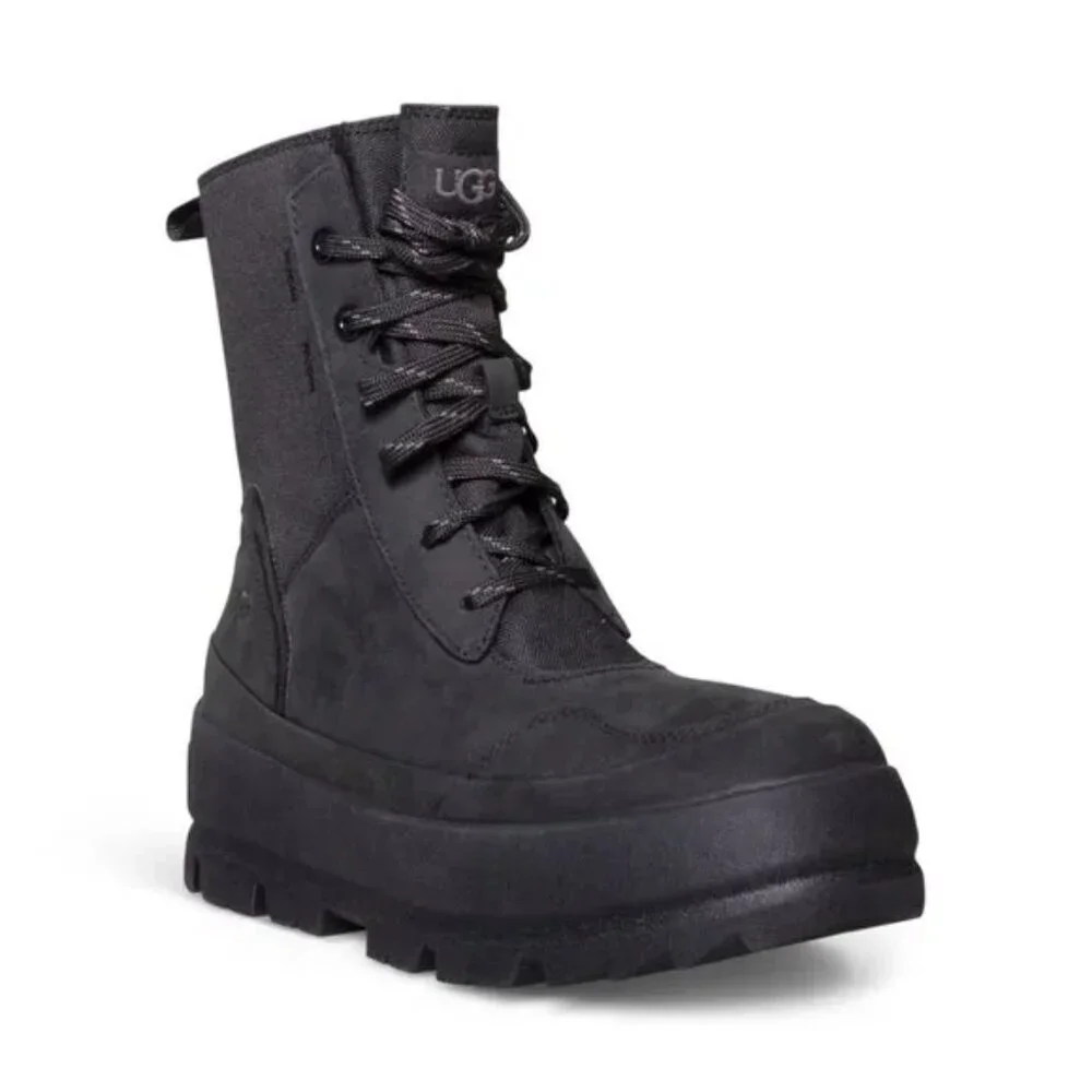 UGG Women's Charcoal Lace-Up Winter Boots Sz 8